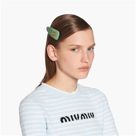 miu miu clip|Miu Miu Hair Clips .